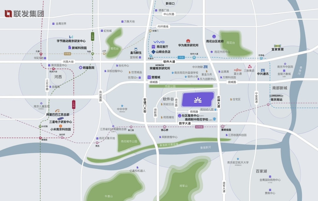 联发雨花新澍区位图